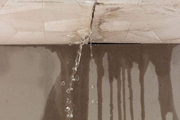 Professional Water Damage Restoration technician working in New Plymouth, OH